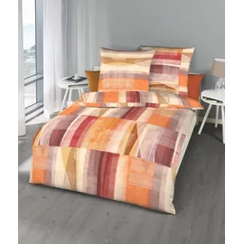 KAEPPEL Watercolors Grafisch Orange 155 x 220 cm + 80 x 80 cm