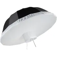 walimex pro Parabol Reflexschirm schwarz/silberfarben Ø129cm Diffusor Fotografie (Reflektor, 129 cm