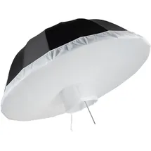walimex pro Parabol Reflexschirm schwarz/silberfarben Ø129cm Diffusor Fotografie (Reflektor, 129 cm