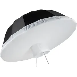 walimex pro Parabol Reflexschirm schwarz/silberfarben Ø129cm Diffusor Fotografie (Reflektor, 129 cm