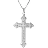 trendor 41388 Herren-Kette mit orthodoxem Kreuz Anhänger 45 mm 925 Silber, 60 cm