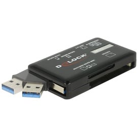 Delock Kartenleser USB 3.2 Gen 1 (3.1 Gen 1) Schwarz