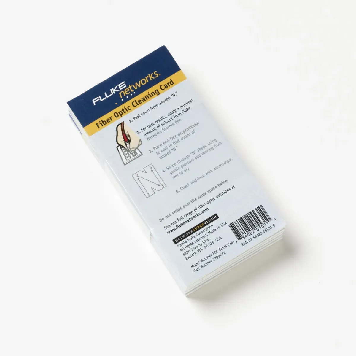 Fluke Networks Glasfaser-Reinigungskarten NFC-CARDS-5PK (VE5)