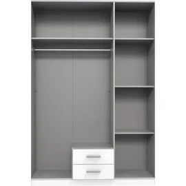 WIMEX »Fulda, 135 oder 180/58/199cm, 2 Schubladen, Made in Germany« mit Kranzleiste, besonderer Look durch Multiplex Optik, mit oder ohne Glasauflage