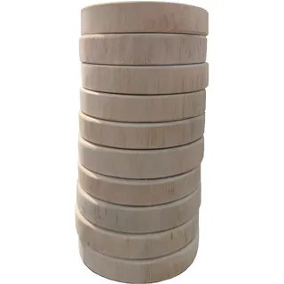 Miller Holz Baumscheiben - 10 Holzplättchen zum Basteln - Nachhaltig & Handgefertigt - vielseitig einsetzbare Holzuntersetzer - Holzscheiben rund Deko Holzbrett (8cm)