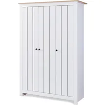 [en.casa] Kleiderschrank Vasand 120 x 175 x 52 cm Weiß/Eicheoptik