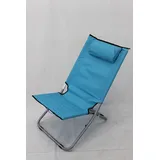 KLAPPBARE BLAUE STRANDLIEGE AUS STAHL MIT KOPFSTÜTZENKISSEN MOD. ALTA STEEL