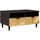 vidaXL Couchtisch Schwarz und Gold Mangoholz 80 x 54 x 40 cm