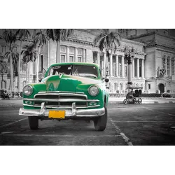 Fototapete PAPERMOON "Oldtimer Havanna", bunt, B:4,00m L:2,60m, Vlies, Tapeten