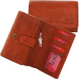 Old River Geldbörse Damen cognac braun