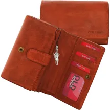 Old River Geldbörse Damen cognac braun