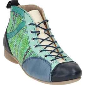 THINK! Damen GUAD2 chromfrei gegerbte nachhaltige Stiefelette, GREEN/KOMBI 9110