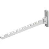 Metafranc Kleiderlüfter weiß - 330 x 28 mm - 20 kg Tragkraft - Stabiles Material - Platzsparende Klappfunktion / Kleiderstange / Wandhaken / Klapphaken / Aufhängevorrichtung / 0250087