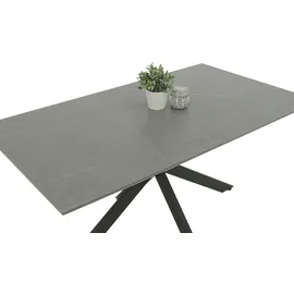 Hela Ausziehtisch in Marmoroptik grau matt