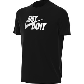 Nike Unisex Kinder T-Shirt K NSW Tee JDI Swoosh 2, Black/White, FV4078-010, M
