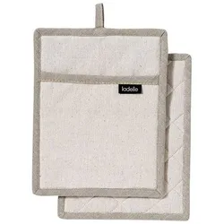 ladelle Topflappen Eco 2tlg. Baumwolle Beige