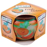 HS Candle Duftkerzen Motiv im Glas, lange Brenndauer und angenehmer Duft (Fresh Melon)