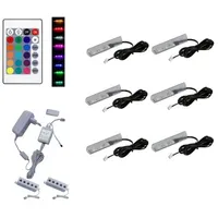 QLS LED RGB Set Glaskantenbeleuchtung Clip 12V mit Fernbedienung