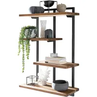 SIT Möbel Wandregal 70 x 25 x 97 cm Schwarz