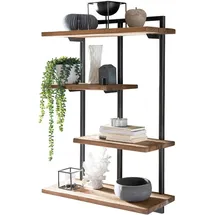 SIT Möbel Wandregal 70 x 25 x 97 cm Schwarz