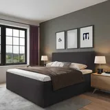 Halmon Schlafkomfort Betten Gent 200 x 200 cm Schwarz