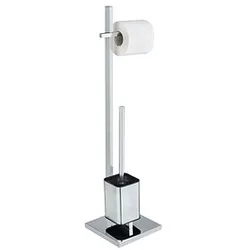 WENKO WC-Garnitur Quadro silber Metall