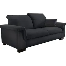 DOMO collection 2,5-Sitzer "Sully", schwarz, B:210cm H:84cm T:102cm, Luxus-Microfaser (100% Polyester);Kunstleder SOFTLUX;Luxus-Microfaser ALTARA NUBUCK (100% Polyester);Chenille (100% Polyester), Sofas, wahlweise mit Rückenverstellung