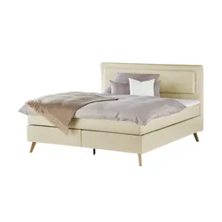 Boxspringbett  Gorge ¦ beige ¦ Maße (cm): B: 140 H: 118