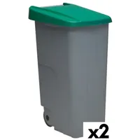 Denox Abfallbehälter mit Rädern Denox 85 L grün 58