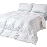 Homescapes Leichte Sommer-bettdecke Wärmeklasse 2, Entenfeder- und Daunendecke, 260 x 220 cm,