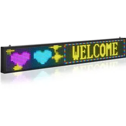 VEVOR Programmierbare LED Zeichen Digitale Scrollen Anzeigetafel P10 Vollfarbe