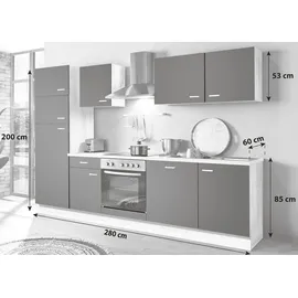 Menke Küchenzeile Classic 280 cm Weiß