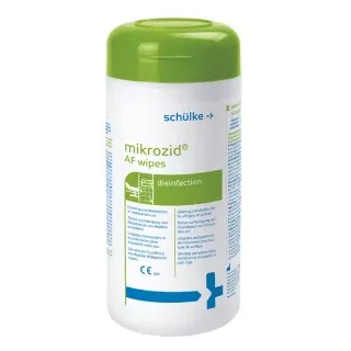 Schülke mikrozid® AF wipes Desinfektionstücher, Gebrauchsfertige, getränkte Tücher zur Flächendesinfektion, 1 Spenderdose = 150 Tücher (14 x 18 cm)