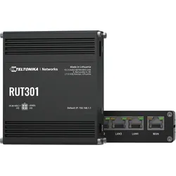 Teltonika RUT301 (EU) ethernet router, Ethernet-WAN, Schnelles Ethernet, Schwarz