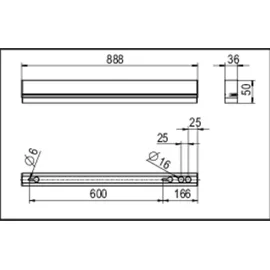 RIDI Homelight LED-Lichtleiste (VLDF-F139DAWS290B830) Stahl