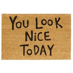relaxdays Kokosmatte YOU LOOK NICE braun 40,0 x 60,0 cm