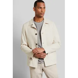 Sakko BUGATTI, Herren, Gr. 52, beige (ecru), 78% Baumwolle, 22% Polyester, casual, normal, Langarm Manschette, Sakkos, mit Umlegekragen