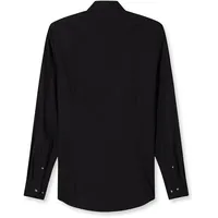 Olymp Businesshemd OLYMP Level Five body fit, Herren, Gr. 43, N-Gr, schwarz, 97% Baumwolle, 3% Elastolefin, Hemden, mit extralangem Arm