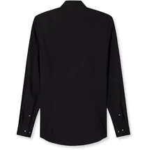 Olymp Businesshemd OLYMP Level Five body fit, Herren, Gr. 43, N-Gr, schwarz, 97% Baumwolle, 3% Elastolefin, Hemden, mit extralangem Arm