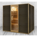 XXL Luxus Infrarotsauna +Infrarotkabine +Sauna Kombi SET inkl. Saunaofen 6 Pers.