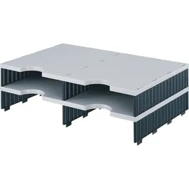 Styro Aufbaueinheit styrodoc duo 268-1202.98 4Fächer gr/sw