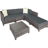 Tectake Polyrattan Lounge-Set grau 403835