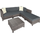 Tectake Polyrattan Lounge-Set grau 403835