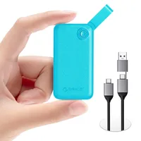 ORICO Externe SSD 1TB, Portable SSD bis zu 2000 MB/s, USB 3.2 Gen 2x2 Externe Festplatte SSD mit 2-in-1 USB-C-Kabel, Kompatibilität mit Smartphones, PS5, Xbox, Laptop, MacBook/Pro/Air – B20(grün)