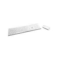 CSL Airy - Tastatur Maus Set kabellos in weiß mit QWERTZ Layout bestehend aus Funktastatur, Funk Maus, USB Nano Empfänger und USB Ladekabel, perfekt für Office PC, Laptop, Multimedia Computer