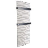 Chemin'Arte Badheizkörper Elektrisch 1200W, Handtuchwärmer Elektrisch, Handtuchtrockner Elektrisch, Handtuchheizkörper Elektrisch Termostat Wärmeabgabe, 120x46cm, Wellendekor