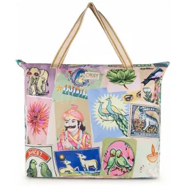 Oilily Flaming Symbols Shopper Beige/Weiß