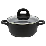 elo stahlwaren gmbh&co. kg ELO Kochtopf mit Glasdeckel BLACK, CK2 Ø 16cm