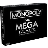 MONOPOLY -WINNING MOVES Monopoly - Black Mega Edition Gesellschaftsspiel #Kk