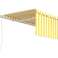 VidaXL Markise Manuell Einziehbar mit Rollo 4x3 m Gelb